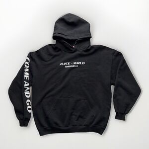 Rare Juice Wrld x Marshmello 999 Come and Go Hoodie Black Mens Size L